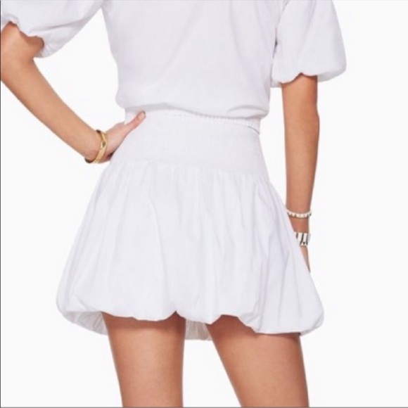 NWT Ramy Brook Pattie Bubble Skirt Pull On Mini Y2K Boho in Ivory White size M - Picture 6 of 11